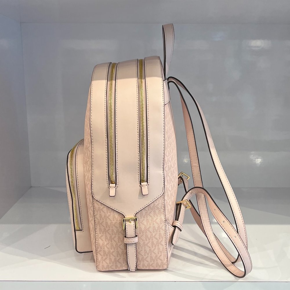 Michael Kors Jaycee Large Zip Pocket Backpack MK Pink - Picture 4 of 10